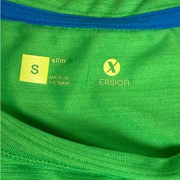 XERSION Dri Fit Fitted Workout Tee/T-Shirt. Lime Green. Athleisure. Size S - Picture 2 of 5